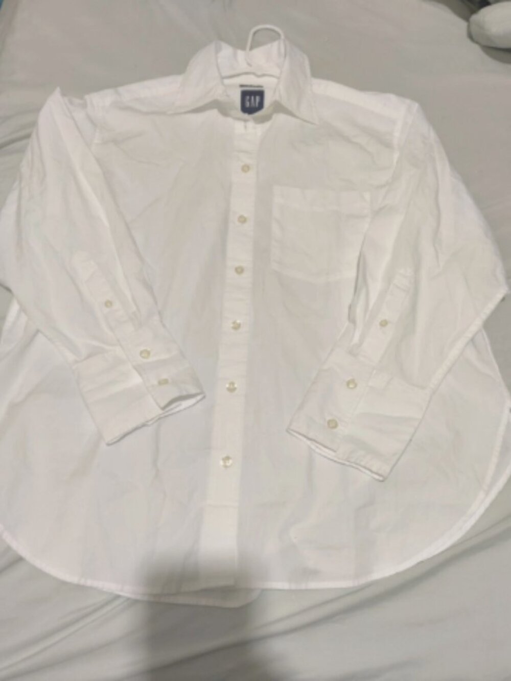 GAP Women's X-Small White Organic Cotton Oxford Big Shirt {See Pics Beautiful!}